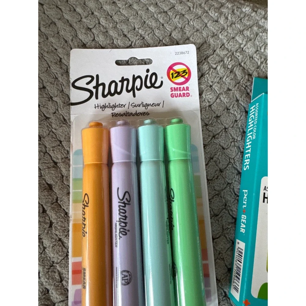 Sharpie and Pen+Gear Highlighter and Permanent Marker Bundle 5 Packs Total